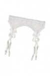 couvrez leéduisant porte-jarretelles blanc taille unique – Porte-jarretelles réglable pour bas lingerie avec pinces porte-jar