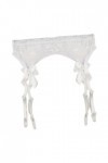 couvrez leéduisant porte-jarretelles blanc taille unique – Porte-jarretelles réglable pour bas lingerie avec pinces porte-jar