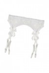 couvrez leéduisant porte-jarretelles blanc taille unique – Porte-jarretelles réglable pour bas lingerie avec pinces porte-jar
