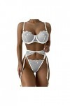 sous-Vetements Femme 2 Pièce Lingerie Sexy Ensemble Erotique Vêtements De Nuit Sexy Ensemble Soutien Gorge et String Dentelle