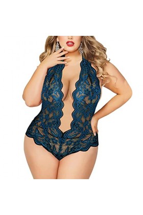 Godom Lingerie Sexy Femme Coquine Hot,Menstruelle Piscine Ensemble de lingerie grande taille pour femme Sexy Halter Choker So