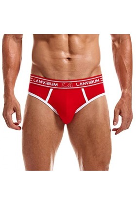 Sous-vêtements stables pour homme - Sous-vêtements sexy - Sous-vêtements pour homme - Léopard, rouge, L