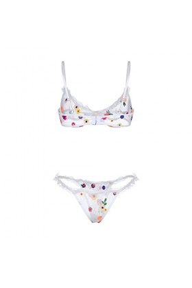 Pyjamas vêtements quotidiens fille shopping sexy lingerie mini robe, Blanc., XL