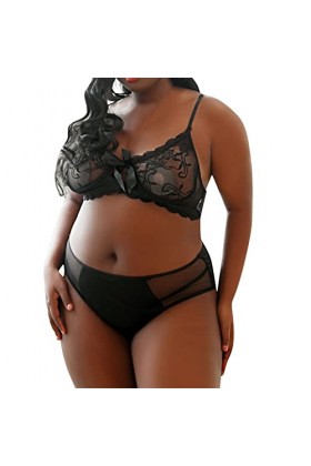 Lingerie Femme Dentelle Ensemble Saint Valentin Babydolls Ensemble de Lingerie Ouvert Bodysuit Vêtements de Nuit Dos Nu Nuise