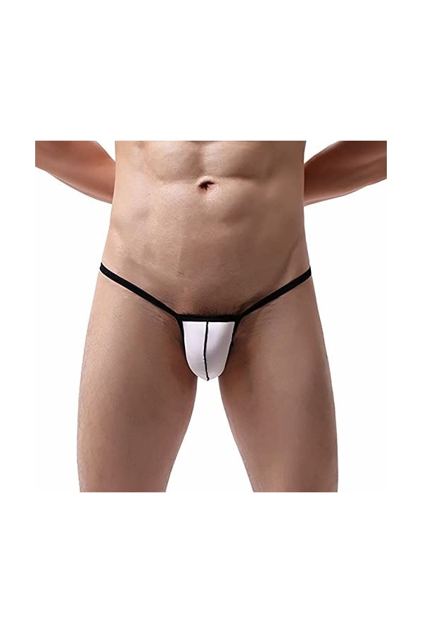 Strings Homme Soie Lot Culottes pour Hommes en Soie glacée Mince Taille Basse String Short Sexy Homme