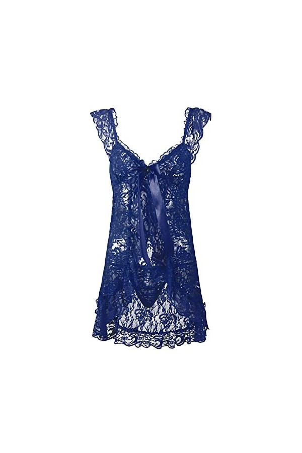 Lingerie Femme Sexy Ensemble Homme Sexy Hot y26k Femmes Lingerie Satin Sexy Chemise Sangle Chemise de Nuit Slip Complet V Cou