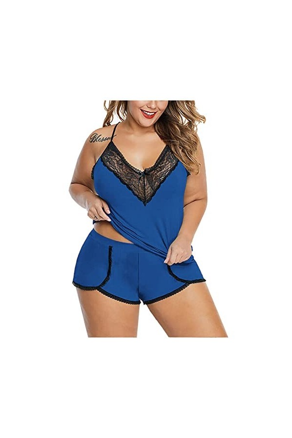 Pyjama Muslin Deux pièces Sexy Femmes racées Dentelle sous-vêtements Underwire Nightdress Lingerie Sleepwear Déguisement Sexy