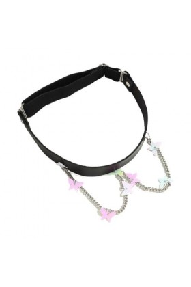 WuLi77 Punk Jambe Cuisse Chaîne Ceinture Gothique Cuisse Chaîne Rock Harajuku Corps Chaînes Discothèque Corps Chaîne Bijoux p