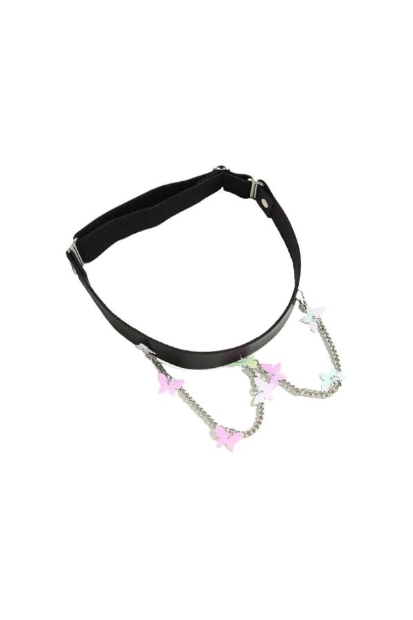 WuLi77 Punk Jambe Cuisse Chaîne Ceinture Gothique Cuisse Chaîne Rock Harajuku Corps Chaînes Discothèque Corps Chaîne Bijoux p