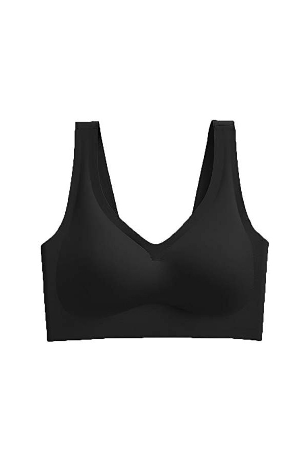 FGUUTYM Lingerie avec collier de perles et soutien-gorge, Noir , 4X-Large