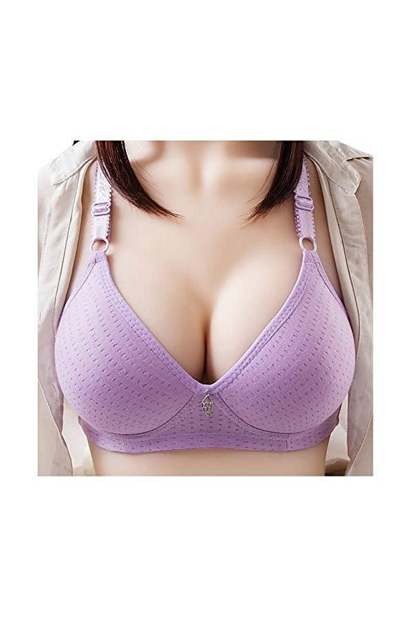 Femmes sans Anneau en Acier sous-vêtements français Sexy Dos Ouvert Beau Dos en Forme de U Soutien-Gorge été Ultra Mince Bour