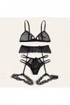 Soutien-Gorge Sexy et Culotte en Dentelle Lingerie Résille Vêtements de Nuit Résille Creux Lingerie Sexy pour Femme Lingerie 
