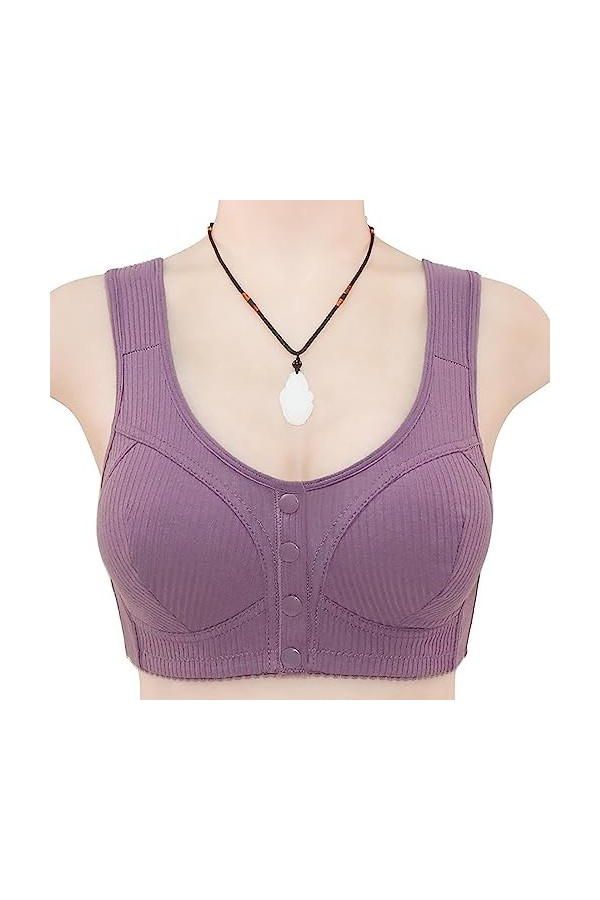 HANXIULIN Soutien-gorge confortable pour femme - Soutien-gorge push-up - Soutien-gorge confortable - Sans armatures - Soulage