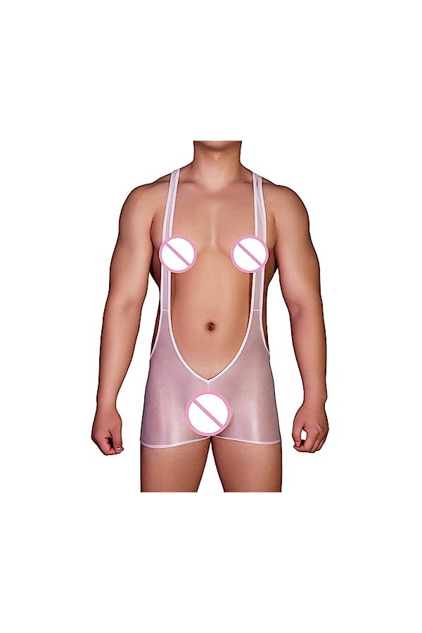 liaddkv Sexy Lingerie Collants Homme Super Élastique Une Pièce Lingerie Sexy Femme Body Dentelle Rouge, Blanc., taille unique