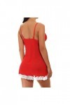 PANPANY sous-vêtements Sexy racée Femmes sous-vêtements + Briefs Costume Noël String Sexy Red, S 