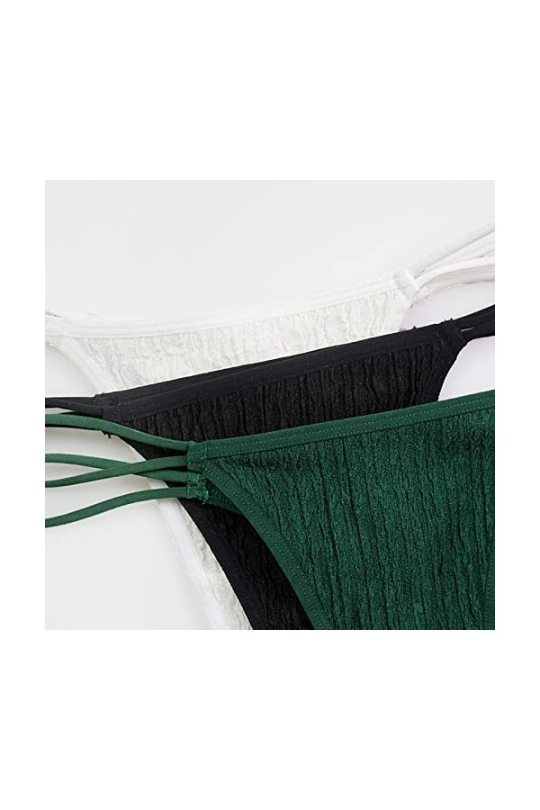 PANPANY Culottes pour Femme sous Vetements Soutien-Gorge sans Couture Multicolore String Taille Basse Tanga Confortables Dent