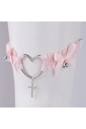 Morain Porte-jarretelles pour pendentif croix bowknot jambe cuisse sexy harajuku, Tissu