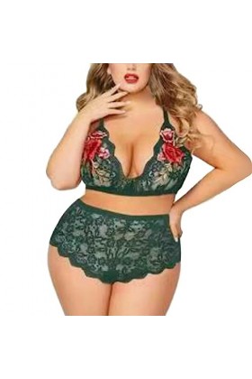 PTLLEND Lingerie Yeux amusants pour femmes Robe sexy de grande taille Dentelle Fuite Sein Sexy Sexy Lingerie attrayante Corse