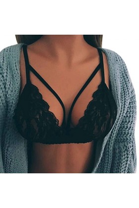 ADMAY Ensemble de sous-vêtements femme sexy dentelle soutien-gorge coton d04 soutien-gorge bustier sexy top creux cage up réc