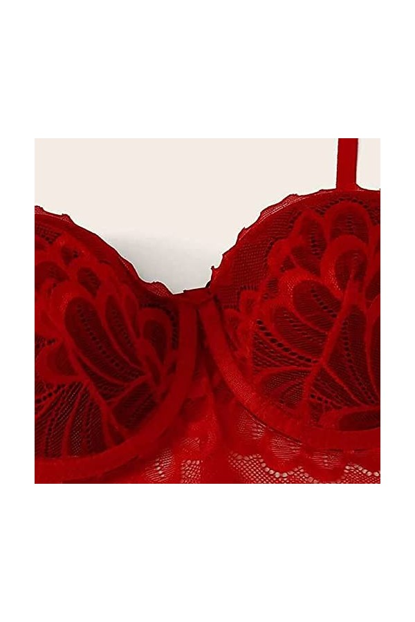 Vêtements De Nuit Femme Erotique Ensemble Soutien Gorge et String Dentelle Lingerie Sexy Ensemble Sexy sous-Vetements 2 Pièce