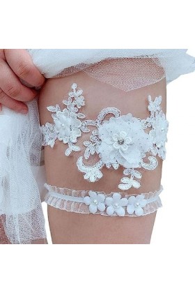 WUURAA 2 Pièces/Ensemble Mariée Stretch Cuisse Anneaux Fausse