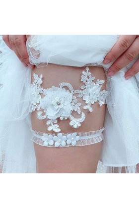 WUURAA 2 Pièces/Ensemble Mariée Stretch Cuisse Anneaux Fausse