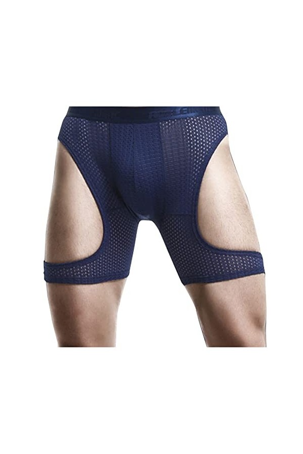 Vêtements charmants pour homme, le pantalon Leg Ice Silk est un boxeur respirant pour lévidement Short pour femme, bleu, XXX