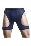 Vêtements charmants pour homme, le pantalon Leg Ice Silk est un boxeur respirant pour lévidement Short pour femme, bleu, XXX