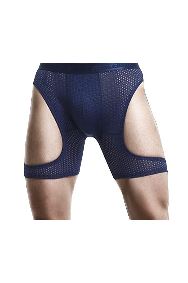 Vêtements charmants pour homme, le pantalon Leg Ice Silk est un boxeur respirant pour lévidement Short pour femme, bleu, XXX