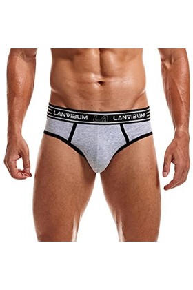 LOIJMK Pantalon court pour homme - Sous-vêtements solides - Sous-vêtements tendance pour homme - En maille, gris, XXL