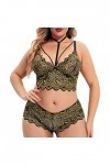 Lingerie Sexy Femme Grande Taille Brassière Ensemble de Lingerie Grande Taille pour Femme Sexy Halter Choker Soutien-Gorge à 