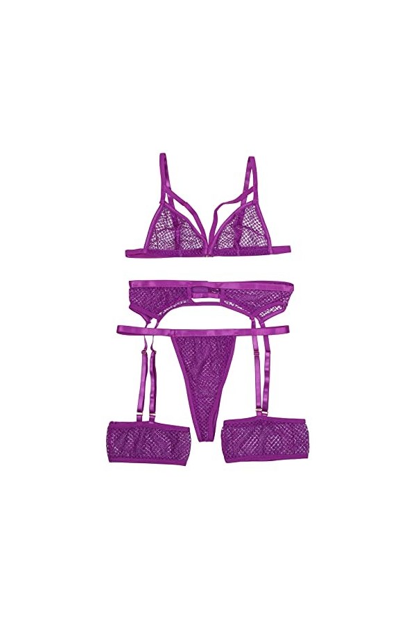 Vêtements De Nuit Femme Sexy Ensemble Soutien Gorge et String Dentelle Lingerie Sexy Ensemble Erotique sous-Vetements 2 Pièce