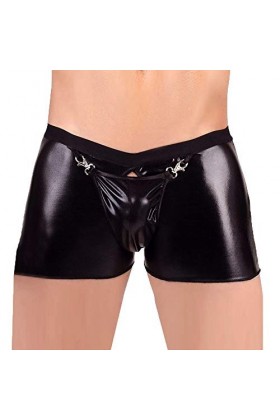 WhOpro Lingerie sous 1 étape séduisante faux body homme ouvert lingerie marine, Noir , L