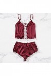 Tenues en dentelle pour femme Camisole Soutien-gorge Short Deux pièces Pyjama Sexy Lingerie Lingerie Lingerie Sexy Lingerie L