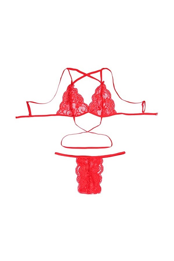 Dentelle Profonde V Sexy Soutien-Gorge Sexy Dentelle Femme Lingerie Sexy Plus La Taille Femmes Dentelle Bikini Sexy Pyjamas E