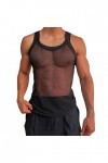 Mymyguoe Débardeur pour homme - Sans manches - Couleur unie - Coupe fine - Grande taille - Maillot de corps - Structure en ma