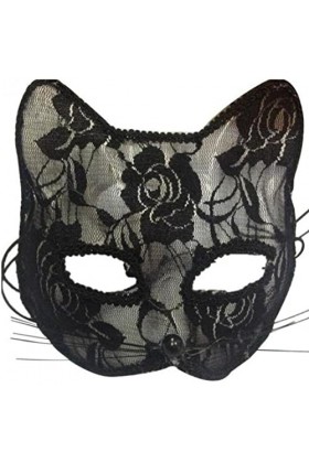 Haowul 1 Set Femmes Sexy Sexy Cat Visage Couverture Couverture Deye De Nuit De Nuit De Jeul Numérieur De Partie dans De Danc