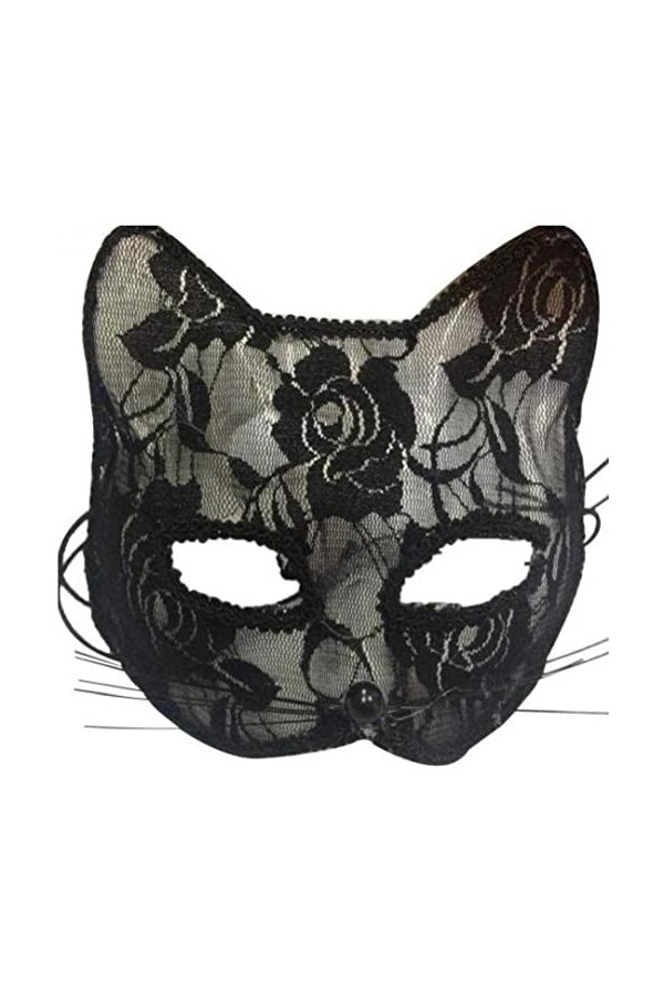 Haowul 1 Set Femmes Sexy Sexy Cat Visage Couverture Couverture Deye De Nuit De Nuit De Jeul Numérieur De Partie dans De Danc