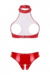 Yeahdor Femme Sexy Ensemble Lingerie Nuit Redresse-Sein Bra Sein Nu & String Biefs Ouvert Maillot de Bain Érotique Vêtement d