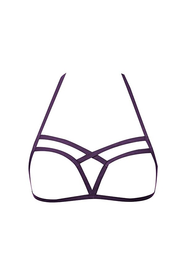 Femmes Sexy Lingerie Babydoll - sous-Vêtement Col V Profond Mode Sexy Dentelle Froncé Soutien-Gorge Bretelles Réglables Linge