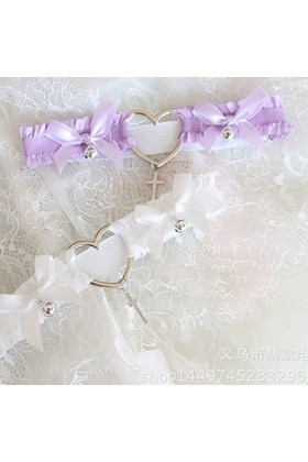 Morain Porte-jarretelles pour pendentif croix bowknot jambe cuisse sexy harajuku, Tissu