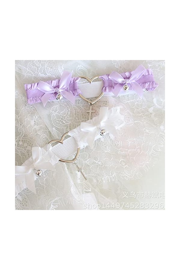 Morain Porte-jarretelles pour pendentif croix bowknot jambe cuisse sexy harajuku, Tissu