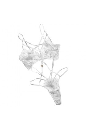 Lingerie Femme Sexy Ensemble Homme Sexy Hot y2*k Femmes Sexy Sling Dentelle Trois Points Sangle Transparente sous-Vêtements E