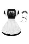 maxToonrain Accessoires de costume de soubrette pour femme - Costume de soubrette - Costume dHalloween - Cosplay - Joli tabl