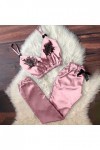 Lingerie Femme Sexy Ensemble Homme Sexy Hot y29k Sexy Women Bowknot V-Neck Tache Camisole Eyelash Pyjama Pantalon Set Dentell