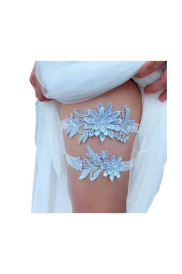 WUURAA Danneaux Cuisse Extensible Mariée pour pour Accessoires Brodée