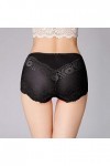 Culotte en Dentelle Transparente pour Dames Sexy de Grande Taille en Coton Creux de qualité Respirante Lingerie Catch Black,