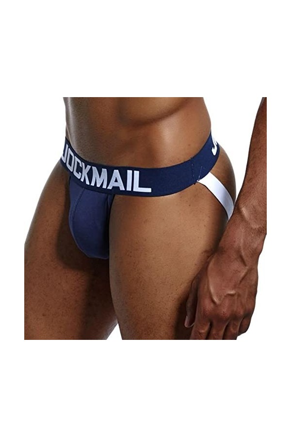 Kaytong Marque Sexy Hommes sous-Vêtements Jockstraps Coton Sexy Jocks Bikini G-Strings Hommes String cuecas Culottes Hommes M