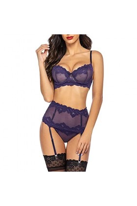 Ensemble Soutien Gorge et String Femme Dentelle Vêtements De Nuit Sexy sous-Vetements Erotique Lingerie Sexy Ensemble 2 Pièce