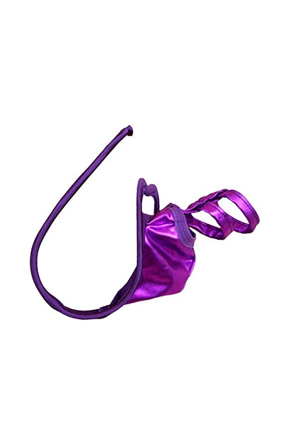 UOWEG sous-vêtements Briefs Traceless Entrejambe pour Hommes G-Strings Lingerie Sexy Une Enfance Lingère Purple, One Size 